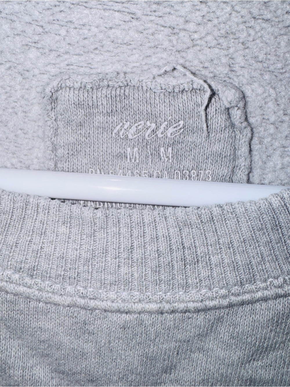 aerie Light Gray Crewneck Pocket Oversize Relaxed Sweater - Picture 5 of 8